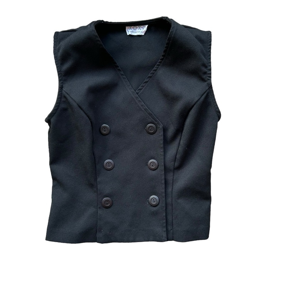XOXO Black Double-Breasted Vest